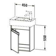 Duravit Waschtischunterschrank Ketho 45x22,5x55cm, wandhängend, T li, Eiche schwarz-3