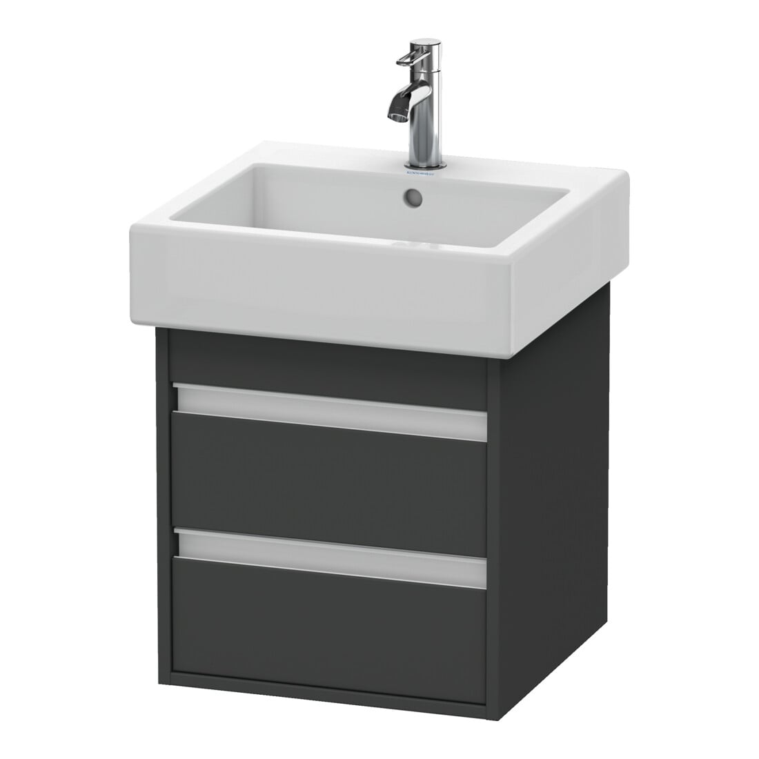 Duravit Waschtischunterschrank Ketho 45x44cm, graph ma, 2 Schubk., wandhängend