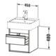 Duravit Waschtischunterschrank Ketho 45x44cm, graph ma, 2 Schubk., wandhängend