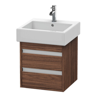 Duravit Waschtischunterschrank Ketho 45x44cm, Nussb dkl., 2 Schubk., wandhängend