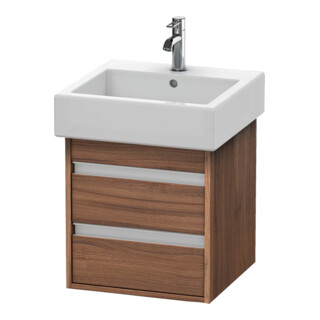 Duravit Waschtischunterschrank Ketho 45x44cm, Nussb Nat, 2 Schubk., wandhängend