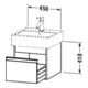 Duravit Waschtischunterschrank Ketho 45x44cm, Taupe, 1 Auszug, wandhängend-2