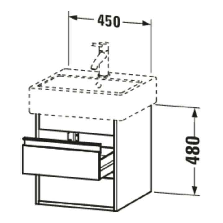 Duravit Waschtischunterschrank Ketho 45x44cm, we ma, 2 Schubk., wandhängend