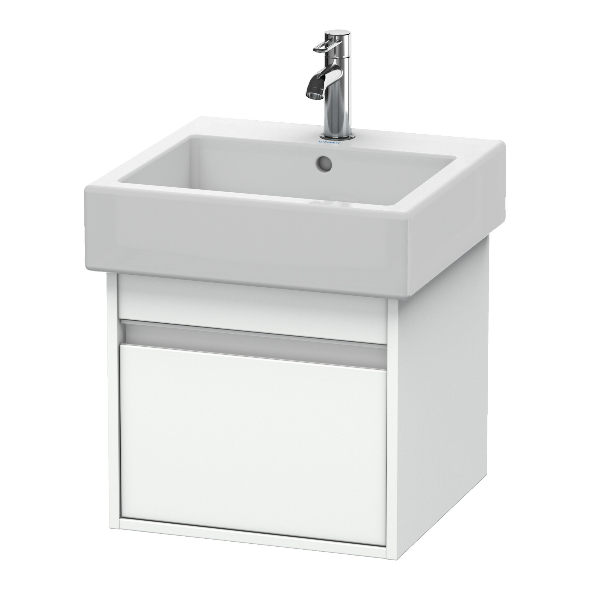 Duravit Waschtischunterschrank Ketho 45x44cm, we matt, 1 Auszug, wandhängend