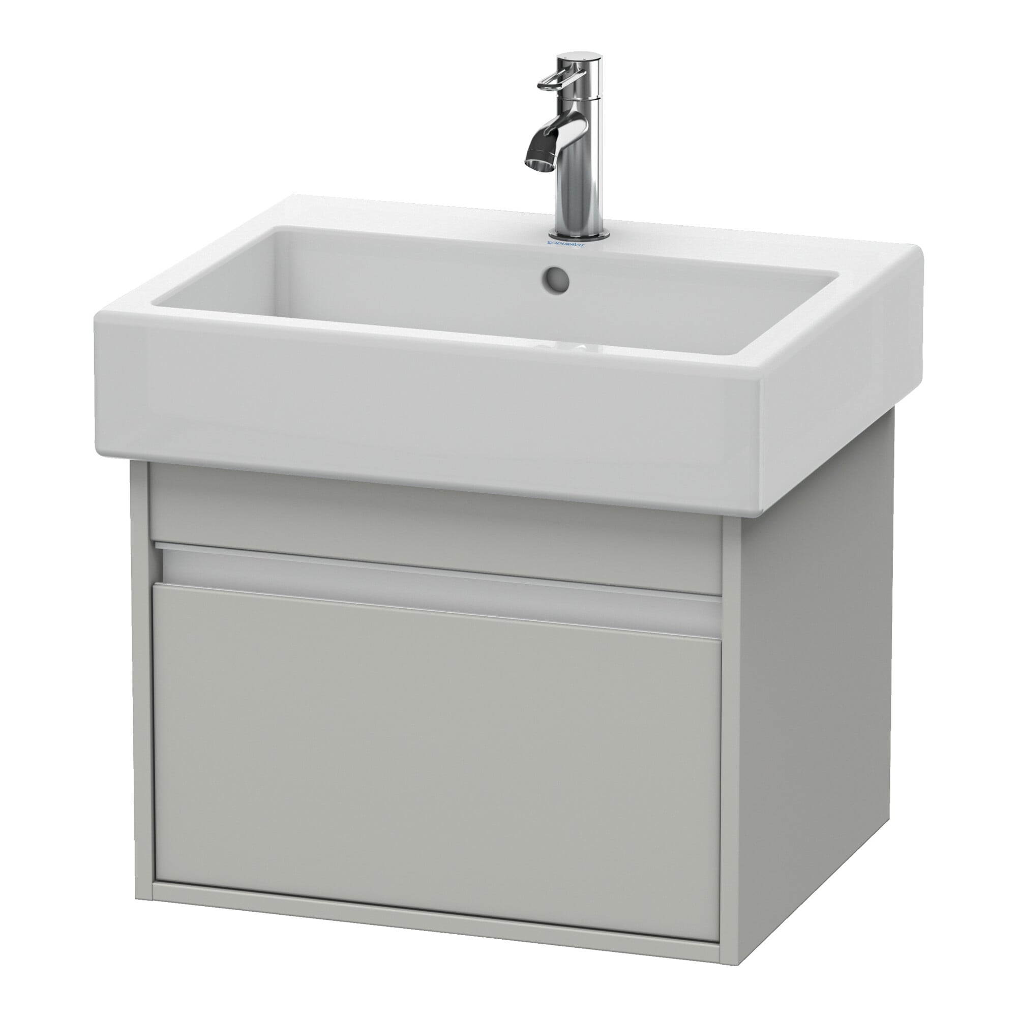 Duravit Waschtischunterschrank Ketho 55x44cm, betongr ma, 1 Ausz., wandhängend