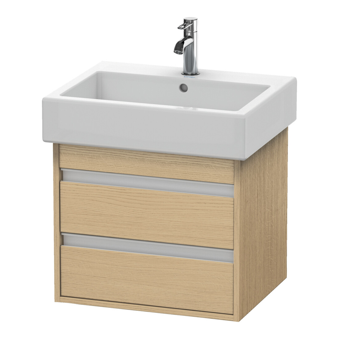 Duravit Waschtischunterschrank Ketho 55x44cm, Ei Nat, 2 Schubk., wandhängend