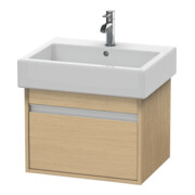 Duravit Waschtischunterschrank Ketho 55x44cm, Ei natur, 1 Auszug, wandhängend-1