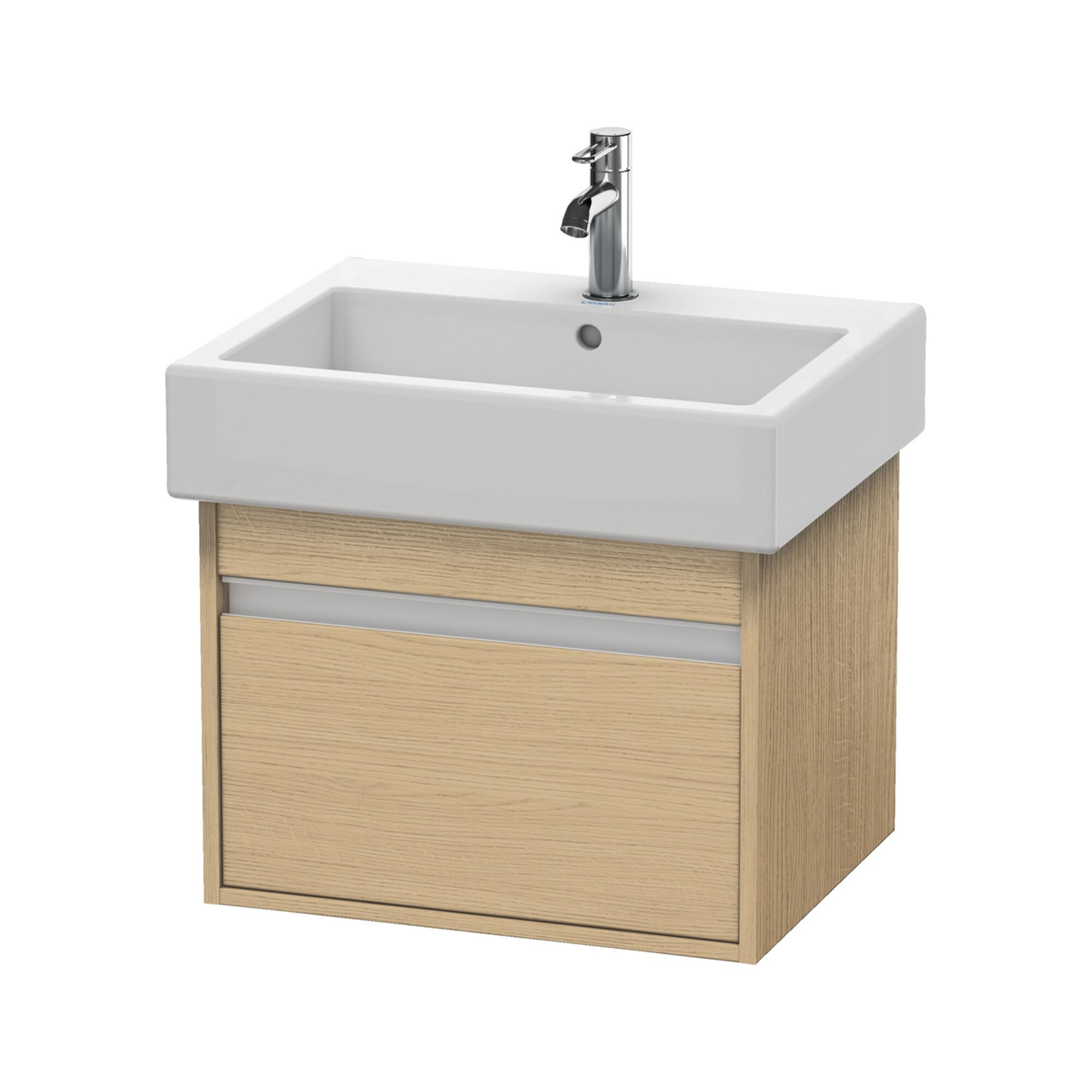 Duravit Waschtischunterschrank Ketho 55x44cm, Ei natur, 1 Auszug, wandhängend