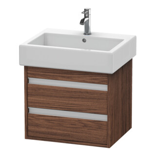 Duravit Waschtischunterschrank Ketho 55x44cm, Nussb dkl., 2 Schubk., wandhängend