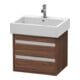 Duravit Waschtischunterschrank Ketho 55x44cm, Nussb dkl., 2 Schubk., wandhängend-1