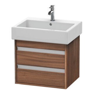 Duravit Waschtischunterschrank Ketho 55x44cm, Nussb Nat, 2 Schubk., wandhängend