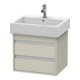 Duravit Waschtischunterschrank Ketho 55x44cm, Tau, 2 Schubkästen, wandhängend-1