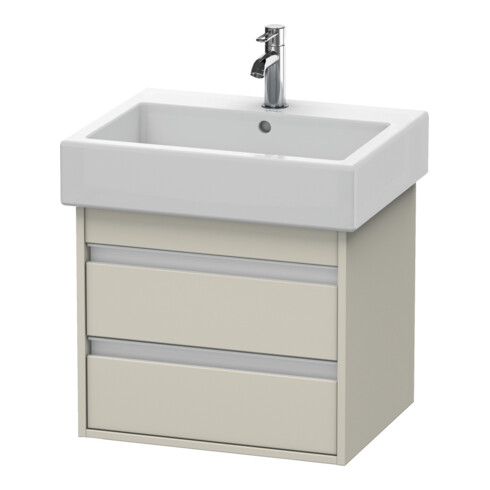 Duravit Waschtischunterschrank Ketho 55x44cm, Tau, 2 Schubkästen, wandhängend