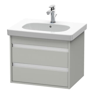 Duravit Waschtischunterschrank Ketho 60x45,5cm, betongr ma, 2 Schubk., wandhängend