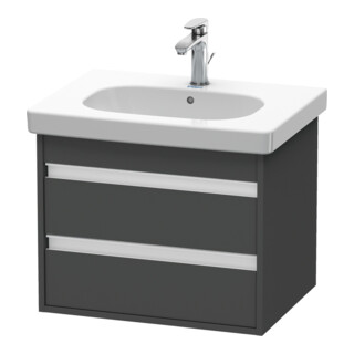 Duravit Waschtischunterschrank Ketho 60x45,5cm, graph ma, 2 Schubk., wandhängend