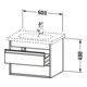 Duravit Waschtischunterschrank Ketho 60x45,5cm, graph ma, 2 Schubk., wandhängend