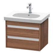 Duravit Waschtischunterschrank Ketho 60x45,5cm, Nussb Nat, 2 Schubk., wandhängend