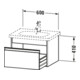 Duravit Waschtischunterschrank Ketho 60x45,5cm, we m, 1 Auszug, wandhängend