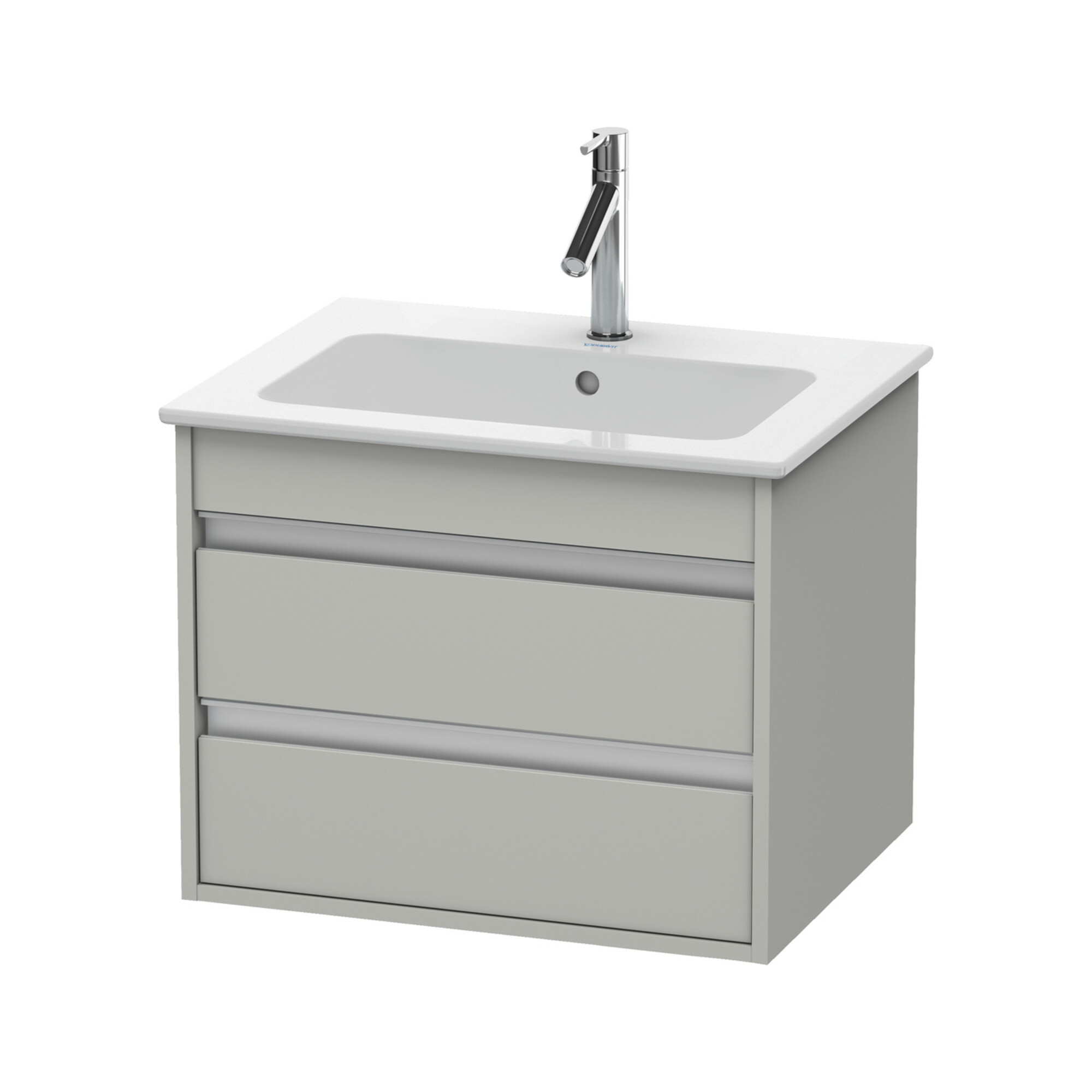 Duravit Waschtischunterschrank Ketho 60x47,5cm, betongr ma, 2 Schubk., wandhängend