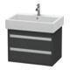 Duravit Waschtischunterschrank Ketho 65x44cm, graph ma, 2 Schubk., wandhängend