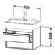 Duravit Waschtischunterschrank Ketho 65x44cm, graph ma, 2 Schubk., wandhängend