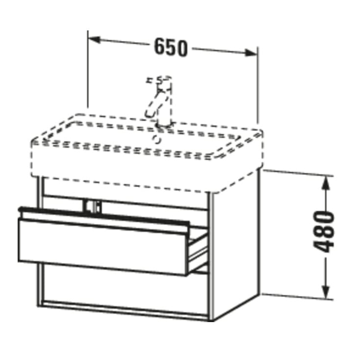 Duravit Waschtischunterschrank Ketho 65x44cm, graph ma, 2 Schubk., wandhängend