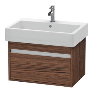 Duravit Waschtischunterschrank Ketho 65x44cm, Nussb dkl., 1 Ausz., wandhängend