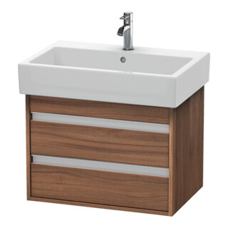 Duravit Waschtischunterschrank Ketho 65x44cm, Nussb Nat, 2 Schubk., wandhängend