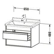 Duravit Waschtischunterschrank Ketho 65x45,5cm, bas. ma, 2 Schubk., wandhängend-3