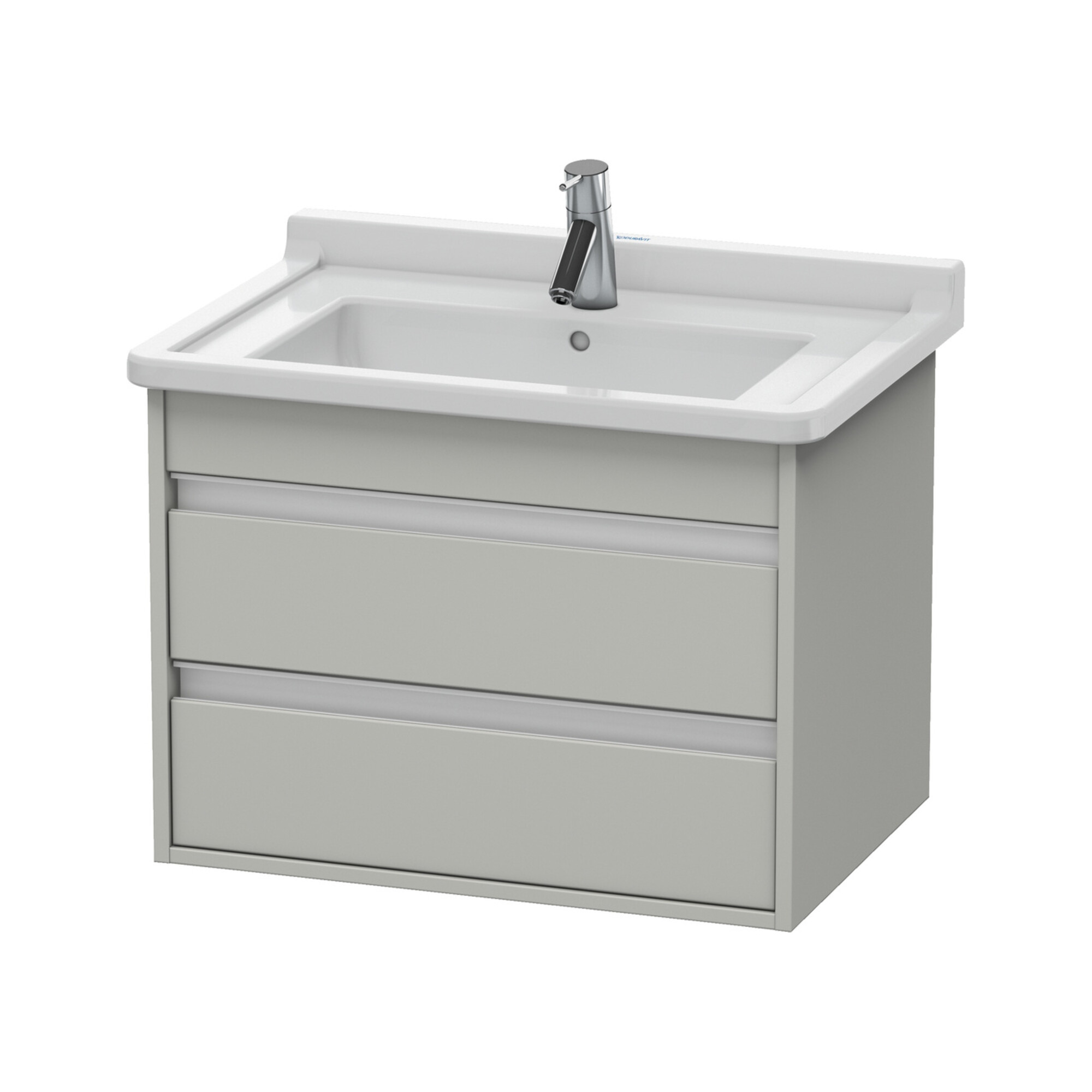 Duravit Waschtischunterschrank Ketho 65x45,5cm, betongr ma, 2 Schubk., wandhängend