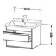 Duravit Waschtischunterschrank Ketho 65x45,5cm, Ei Nat, 2 Schubk., wandhängend