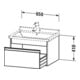 Duravit Waschtischunterschrank Ketho 65x45,5cm, graph ma, 1 Ausz., wandhängend