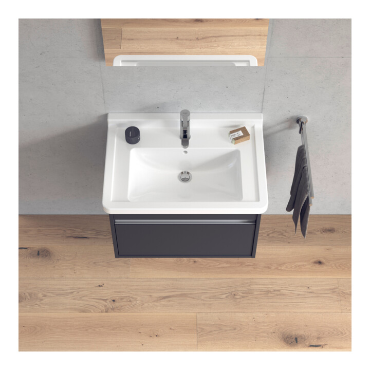 Duravit Waschtischunterschrank Ketho 65x45,5cm, graph ma, 1 Ausz., wandhängend