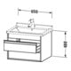 Duravit Waschtischunterschrank Ketho 65x45,5cm, graph ma, 2 Schubk., wandhängend