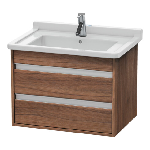 Duravit Waschtischunterschrank Ketho 65x45,5cm, Nussb Nat, 2 Schubk., wandhängend