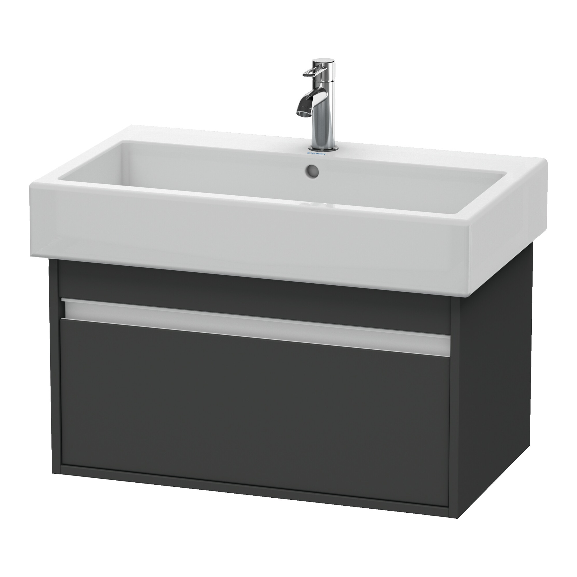 Duravit Waschtischunterschrank Ketho 75x44cm, graph ma, 1 Auszug, wandhängend