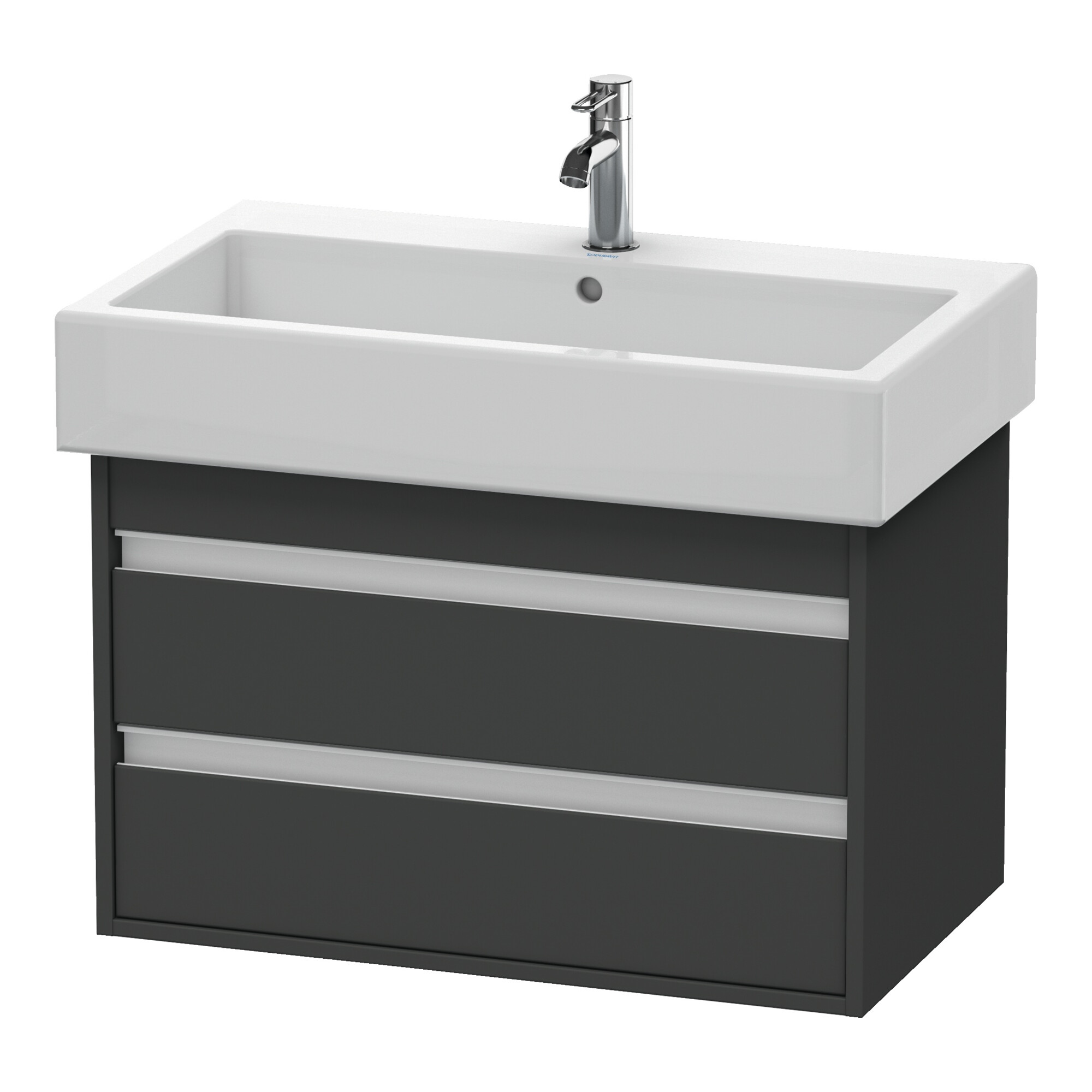 Duravit Waschtischunterschrank Ketho 75x44cm, graph ma, 2 Schubk., wandhängend