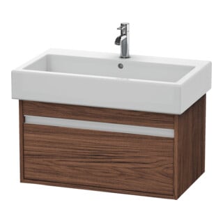 Duravit Waschtischunterschrank Ketho 75x44cm, Nussb dkl., 1 Ausz., wandhängend