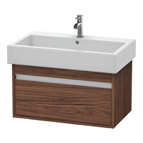 Duravit Waschtischunterschrank Ketho 75x44cm, Nussb dkl., 1 Ausz., wandhängend