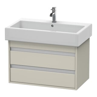Duravit Waschtischunterschrank Ketho 75x44cm, Tau, 2 Schubkästen, wandhängend