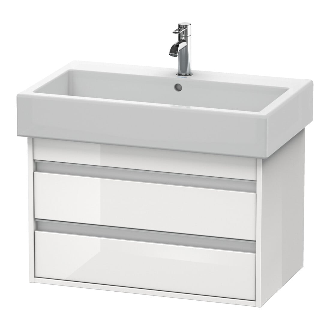 Duravit Waschtischunterschrank Ketho 75x44cm, Tau, 2 Schubkästen, wandhängend