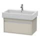 Duravit Waschtischunterschrank Ketho 75x44cm, Taupe, 1 Auszug, wandhängend-1