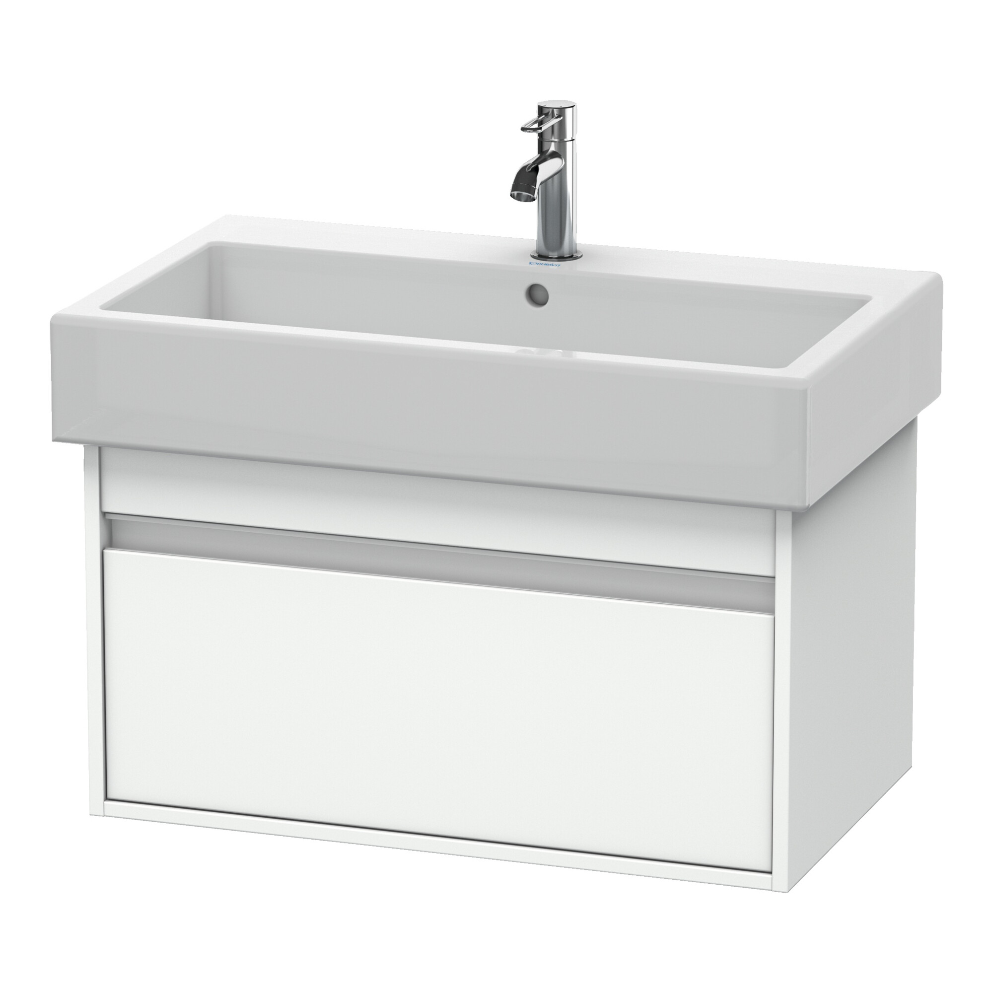 Duravit Waschtischunterschrank Ketho 75x44cm, we matt, 1 Auszug, wandhängend