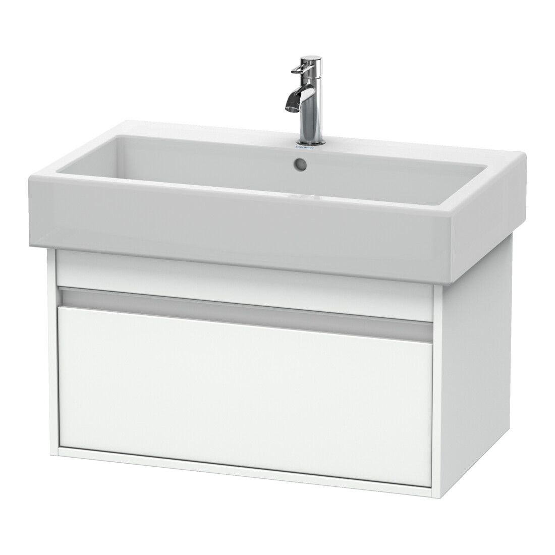 Duravit Waschtischunterschrank Ketho 75x44cm, we matt, 1 Auszug, wandhängend