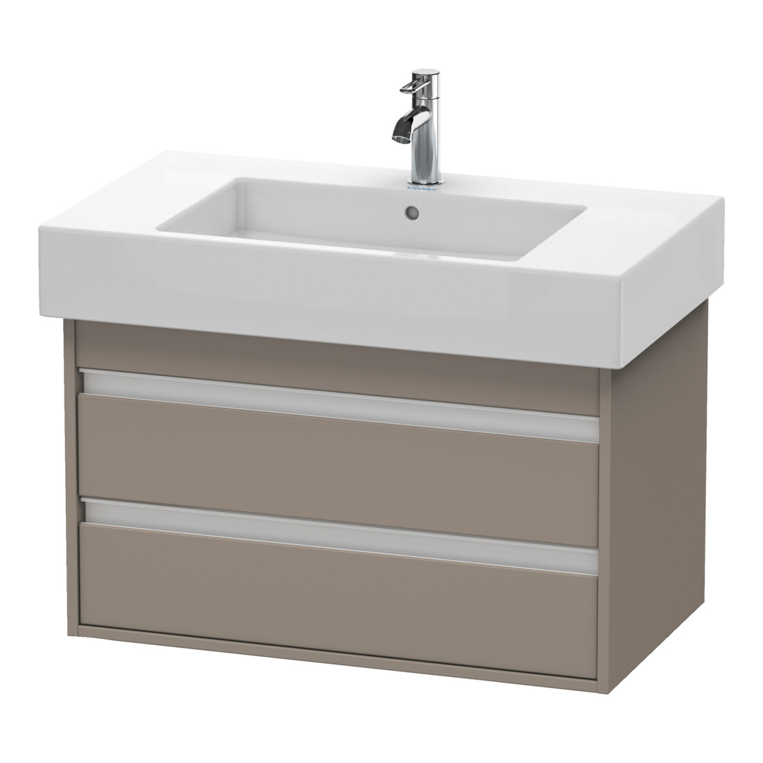 Duravit Waschtischunterschrank Ketho 80x45,5cm, bas. ma, 2 Schubk., wandhängend