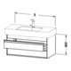 Duravit Waschtischunterschrank Ketho 80x45,5cm, bas. ma, 2 Schubk., wandhängend