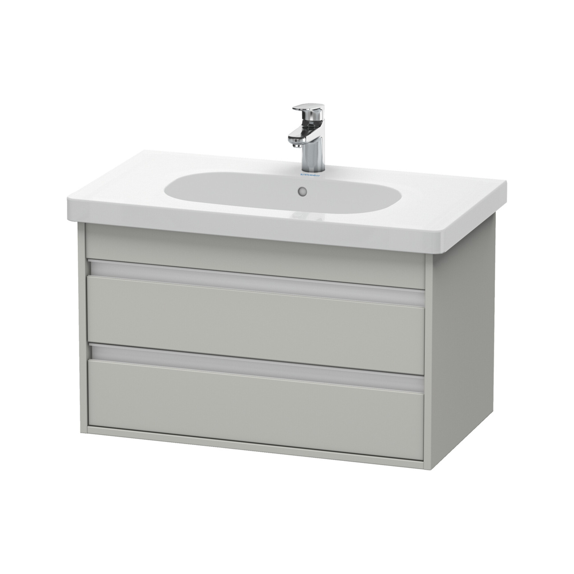 Duravit Waschtischunterschrank Ketho 80x45,5cm, betongr ma, 2 Schubk., wandhängend