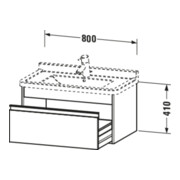 Duravit Waschtischunterschrank Ketho 80x45,5cm, Ei Nat, 1 Auszug, wandhängend-4