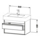 Duravit Waschtischunterschrank Ketho 80x45,5cm, Ei Nat, 2 Schubk., wandhängend