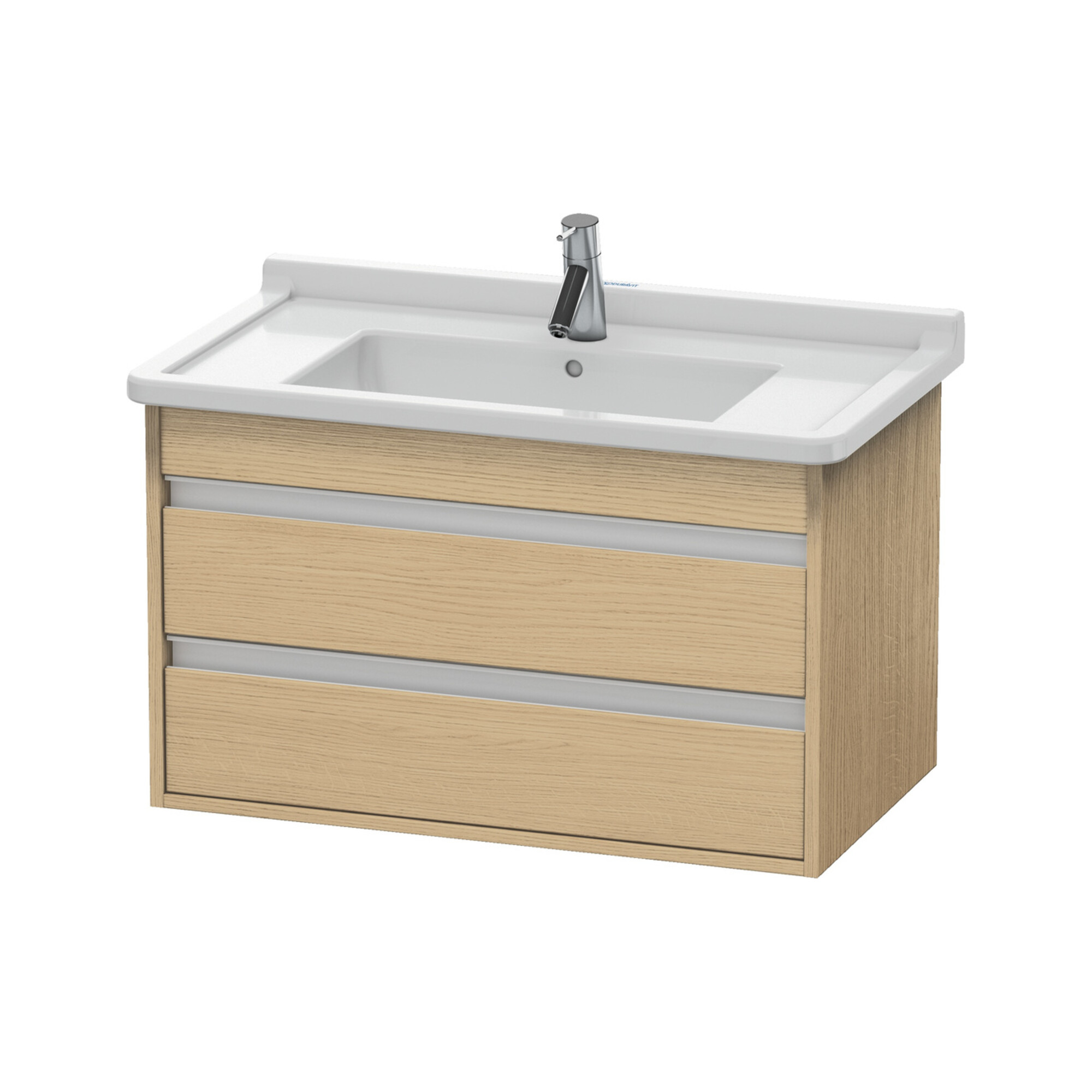 Duravit Waschtischunterschrank Ketho 80x45,5cm, Ei Nat, 2 Schubk., wandhängend